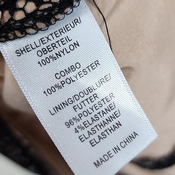 Adrianna Papell Dress Black Lace 3/4 Sleeve Size 4 - Picture 3 of 7